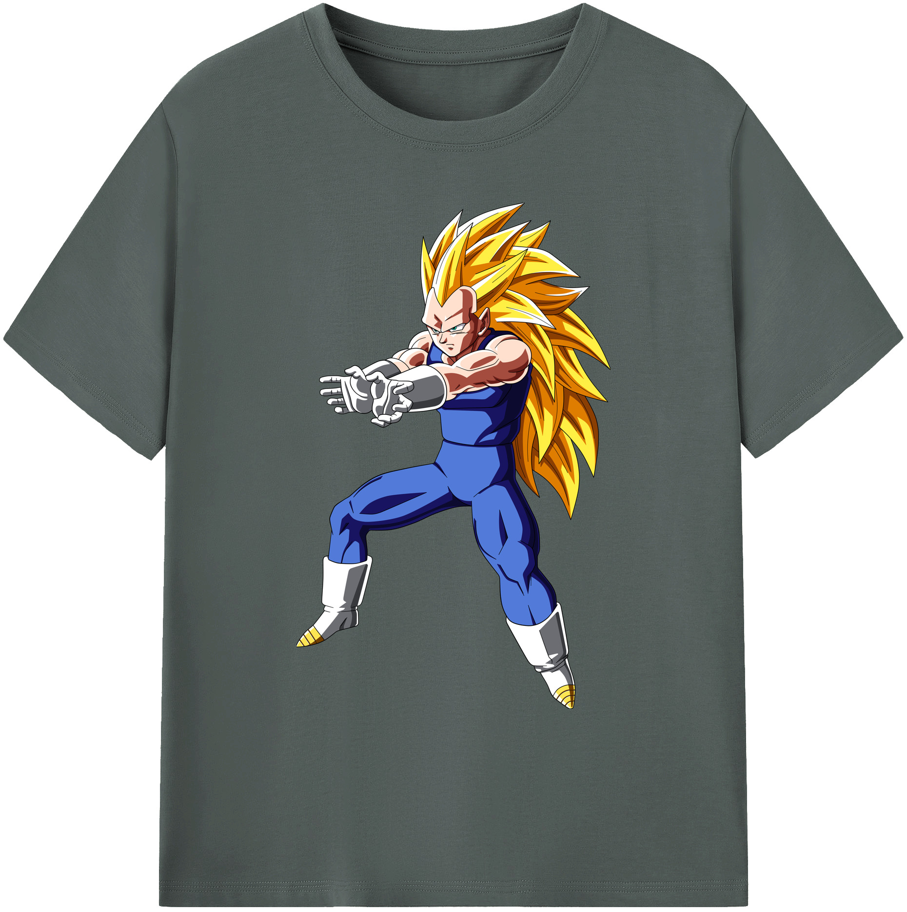 （画像用） ドラゴンボール ベジータ四世（Bejīta Yonsei）DRAGON BALL Vegeta IV 綿100％ メンズ半袖Tシャツ｜肌触りやわらか＆通気性